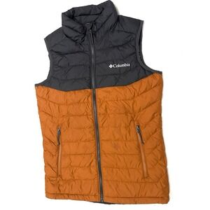 Columbia Puffer Vest Jacket Omni Heat Insulated Full Zip Mens XS * See Details *